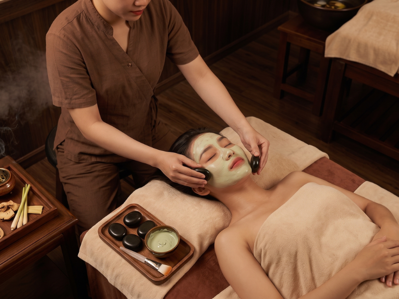 Bước 2 Quy trình Gội Đầu Dưỡng Sinh Tại Nguyệt Lâu