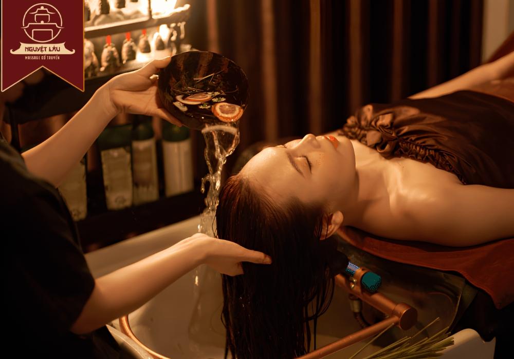 The Signature 12-Step Herbal Head Spa Protocol at Massage Nguyệt Lâu