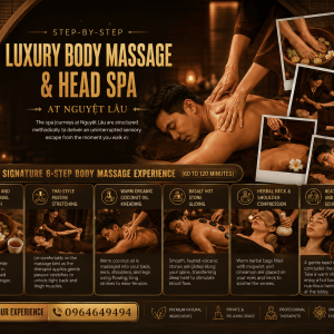 Step-by-Step Luxury Body Massage & Head Spa Experience at Nguyệt Lâu